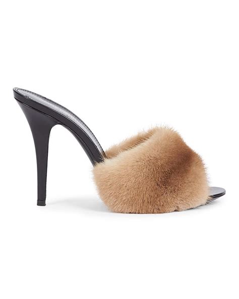 ysl mink mules|saint laurent mules.